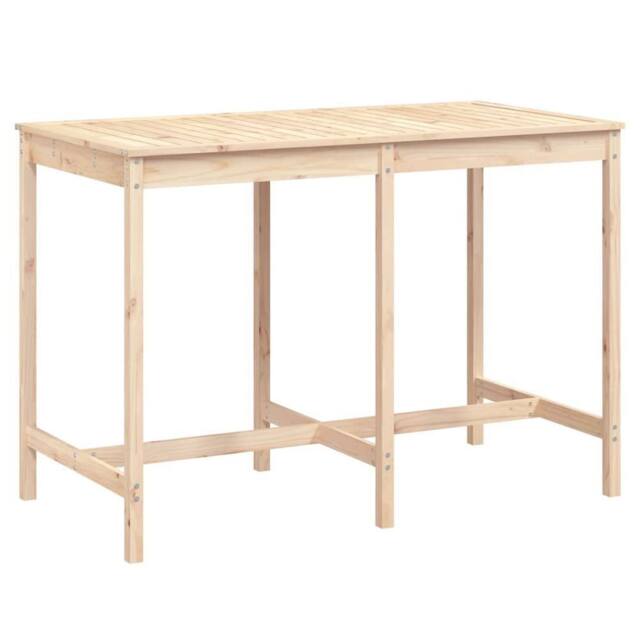 Berkfield Home Garden Table 159.5x82.5x110 cm Solid Wood Pine in Light Tan - image 1