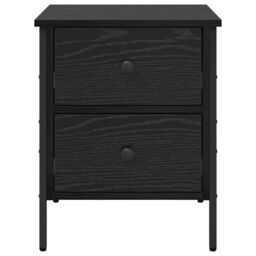 Berkfield Home Bedside Cabinet Black Oak 40x42x50 cm Engineered Wood - Size: 40 x 42 x 50 cm - thumbnail 6