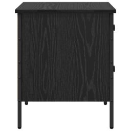 Berkfield Home Bedside Cabinet Black Oak 40x42x50 cm Engineered Wood - Size: 40 x 42 x 50 cm - thumbnail 7