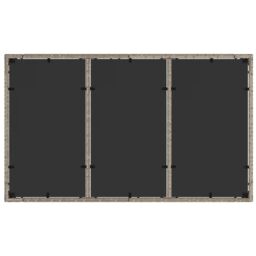 Berkfield Home Garden Table with Glass Top Light Grey 150x90x75 cm Poly Rattan - Size: 150 x 90 x 75 cm - thumbnail 8