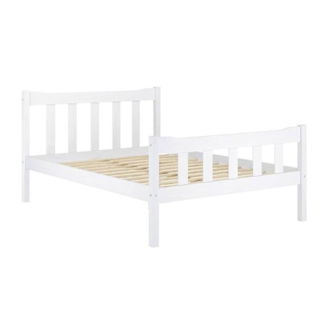 Lemon Pavilion Furniture Havana Double Bed Frame (Pack of 2) - Pine/Metal - L200.8xW145xH96 cm in White - image 1