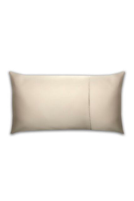 Belledorm Pima Cotton Sateen 450 Thread Count Bolster Pillowcase in Beige - Size: Single - image 1