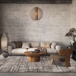 Desire Rugs Belgravia Living Room Area Rug Metallic Sheen Modern Cobble Design in Beige - Size: 120 cm x 170 cm - thumbnail 3