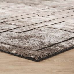Desire Rugs Belgravia Living Room Area Rug Metallic Sheen Modern Cobble Design in Beige - Size: 120 cm x 170 cm - thumbnail 5