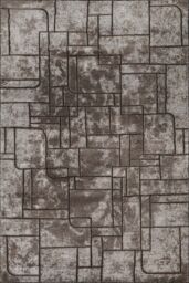 Desire Rugs Belgravia Living Room Area Rug Metallic Sheen Modern Cobble Design in Beige - Size: 120 cm x 170 cm - thumbnail 2