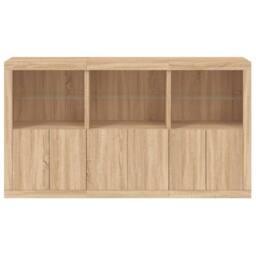 Berkfield Home Sideboard with LED Lights Sonoma Oak 181.5x37x100 cm in Brown - thumbnail 6
