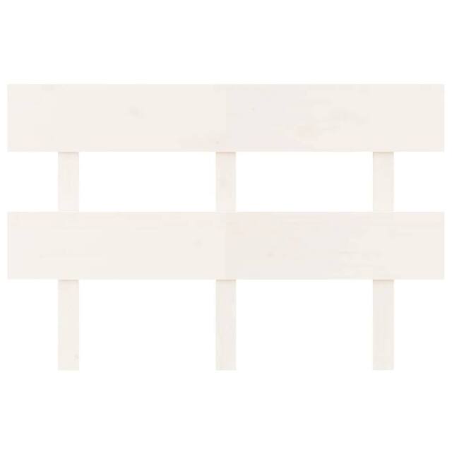 Berkfield Home Beautiful Bed Headboard White 124x3x81 cm Solid Wood Pine - Size: 124 x 3 x 81 cm - image 1