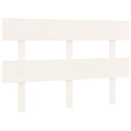 Berkfield Home Beautiful Bed Headboard White 124x3x81 cm Solid Wood Pine - Size: 124 x 3 x 81 cm - thumbnail 3