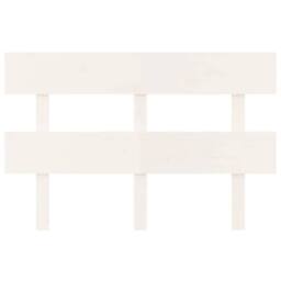 Berkfield Home Beautiful Bed Headboard White 124x3x81 cm Solid Wood Pine - Size: 124 x 3 x 81 cm - thumbnail 1