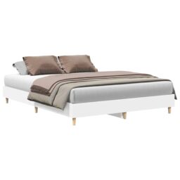 Berkfield Home Bed Frame No Mattress White 150x200 cm King Size Engineered Wood - thumbnail 2