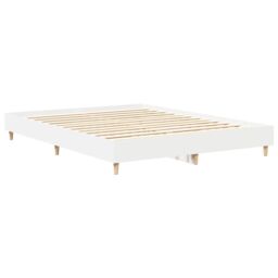 Berkfield Home Bed Frame No Mattress White 150x200 cm King Size Engineered Wood - thumbnail 4