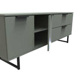 Ready Assembled 2 U Fuji 2 Drawer 2 Door Wide Sideboard (Ready Assembled) in Pale Green - thumbnail 6