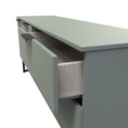 Ready Assembled 2 U Fuji 2 Drawer 2 Door Wide Sideboard (Ready Assembled) in Pale Green - thumbnail 5