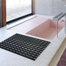 Nicoman PVC Duckboard Anti Slip Shower Mat Bath Mat 61cm x 43cm in Black - Size: 61 cm x 43 cm - thumbnail 3