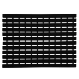 Nicoman PVC Duckboard Anti Slip Shower Mat Bath Mat 61cm x 43cm in Black - Size: 61 cm x 43 cm - thumbnail 1