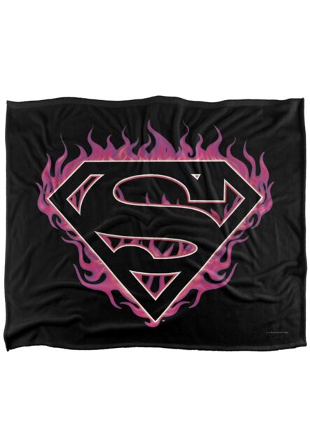 Warner Brothers Superman Logo Officially Licensed Silky Touch Super Soft Throw Blanket 152 x 127 cm in White - image 1