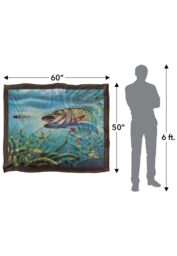 JQ Licensing Provoked Musky Fishing Silky Touch Super Soft Throw Blanket 152 X 127 cm in White - thumbnail 5