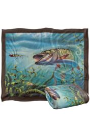 JQ Licensing Provoked Musky Fishing Silky Touch Super Soft Throw Blanket 152 X 127 cm in White - thumbnail 2