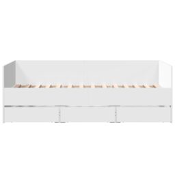 Berkfield Home Daybed with Drawers without Mattress White 90x190 cm Single - thumbnail 4