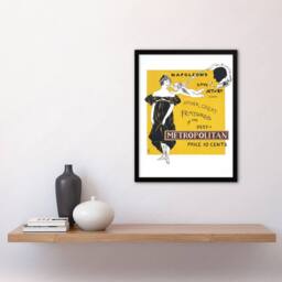 Artery8 Edward Penfield Framed Wall Art Napoleon Love Affairs Metropolitan Advert in Yellow - Size: A4 - thumbnail 2