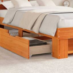 Berkfield Home with Drawer with Headboard with Storage Wax brown 120 x 190 cm So - thumbnail 5