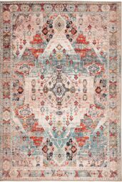 Kukoon Beige Grey Distressed Vintage Washable Living Room Area Rug - Size: 200 cm x 290 cm - thumbnail 1