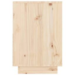 Berkfield Home Bedside Cabinet 60x34x51 cm Solid Wood Pine in Light Tan - Size: 60 x 34 x 51 cm - thumbnail 4