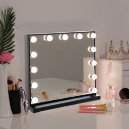 Hollywood Vanity Mirror With Smart Touch Screen in Black - thumbnail 3