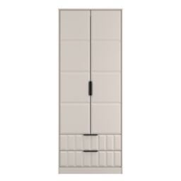 Ready Assembled 2 U Seattle 2 Door Robe 2 Drawer Robe (Ready Assembled) in Taupe - Size: Large - thumbnail 2