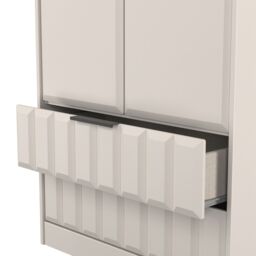 Ready Assembled 2 U Seattle 2 Door Robe 2 Drawer Robe (Ready Assembled) in Taupe - Size: Large - thumbnail 7