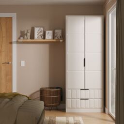 Ready Assembled 2 U Seattle 2 Door Robe 2 Drawer Robe (Ready Assembled) in Taupe - Size: Large - thumbnail 1