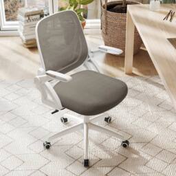 Kelvenix Grey Office Chair Swivel Mesh Desk Chair Adjustable Height - Size: 0.6m2 - thumbnail 4
