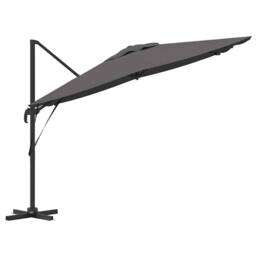 Berkfield Home Stylish Cantilever Roma Parasol Anthracite 286x285x265 cm Aluminium in Charcoal - Size: 286 x 285 x 265 cm - thumbnail 6