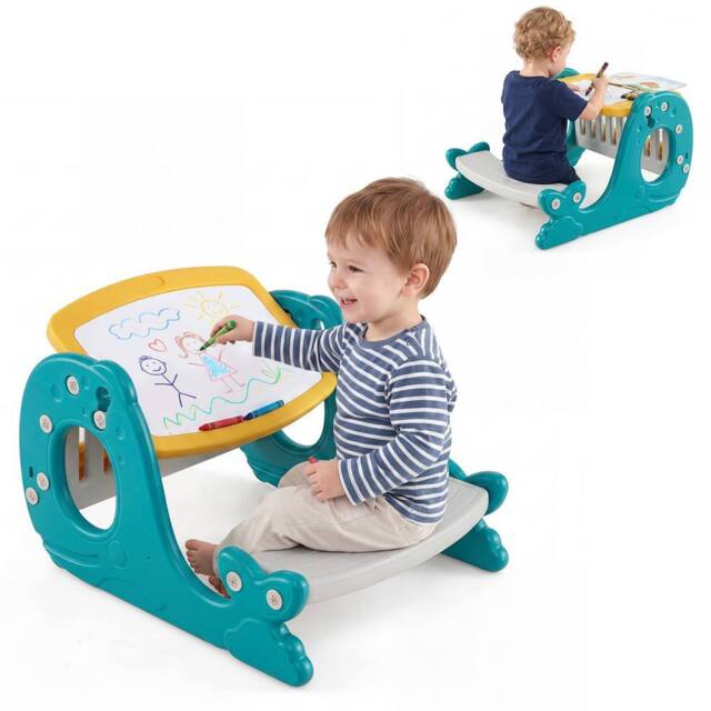 CASART Convertible Kids Activity Table Set Angle-Adjustable Toddler Easel - image 1
