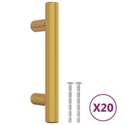 Berkfield Home Cabinet Handles 20 pcs Gold 64 mm Stainless Steel - thumbnail 2