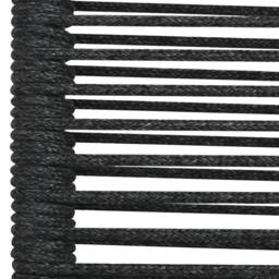 Berkfield Home Garden Chairs 2 pcs Cotton Rope & Steel Black - thumbnail 6