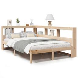 Berkfield Home Bookcase Bed without Mattress White 120x200 cm Solid Wood Pine - Size: Small Double - thumbnail 1