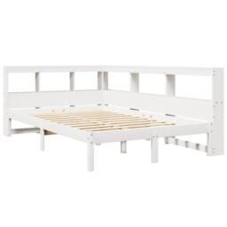 Berkfield Home Bookcase Bed without Mattress White 120x200 cm Solid Wood Pine - Size: Small Double - thumbnail 4