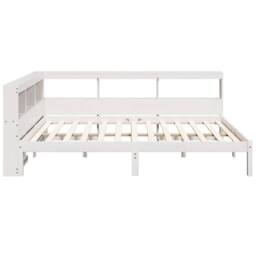 Berkfield Home Bookcase Bed without Mattress White 120x200 cm Solid Wood Pine - Size: Small Double - thumbnail 8