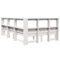 Berkfield Home Bookcase Bed without Mattress White 120x200 cm Solid Wood Pine - Size: Small Double - thumbnail 9