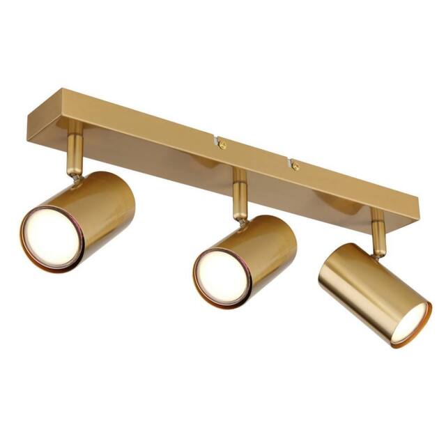 Netlighting Robby Ceiling Spotlight Bar Gold Colours Brushed 3x GU10 - image 1