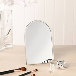 Sophia Nickle Plated Steel Mirror Small in Silver - thumbnail 2