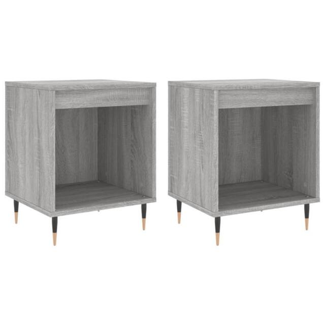 Berkfield Home Bedside Cabinets 2 pcs Grey Sonoma 40x35x50 cm Engineered Wood - Size: 40 x 35 x 50 cm - image 1