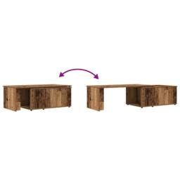 Berkfield Home Durable Coffee Table Old Wood 150x50x35 cm Engineered Wood in Brown - Size: 150 x 50 x 35 cm - thumbnail 9