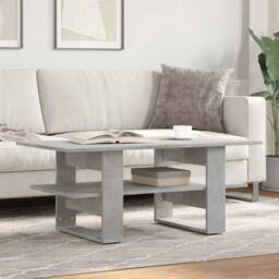 Berkfield Home Coffee Table Concrete Grey 102x55x42 cm Engineered Wood - Size: 102 x 55 x 42 cm - thumbnail 2