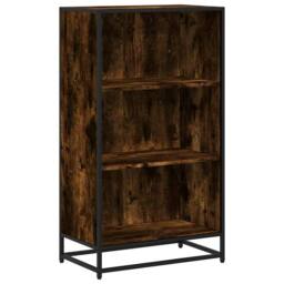 Berkfield Home Modern Book Cabinet Smoked Oak 60x35x107.5 cm Engineered Wood in Brown - thumbnail 3