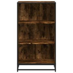 Berkfield Home Modern Book Cabinet Smoked Oak 60x35x107.5 cm Engineered Wood in Brown - thumbnail 4