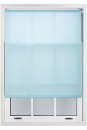 Furnished Duck Egg Blue Daylight Roller Blinds - Trimmable Window Shade - Size: 165 cm width x 165 cm drop - thumbnail 1