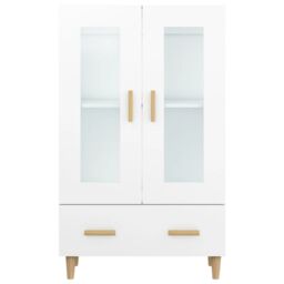 Berkfield Home Highboard White 70x31x115 cm Engineered Wood - Size: 70 x 31 x 115 cm - thumbnail 5