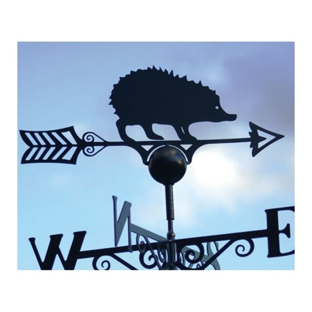 Poppyforge Hedgehog Weathervane - Powder Coated Steel Wind Vane - Steel - Black - image 1